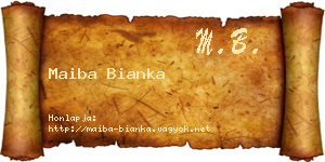 Maiba Bianka névjegykártya